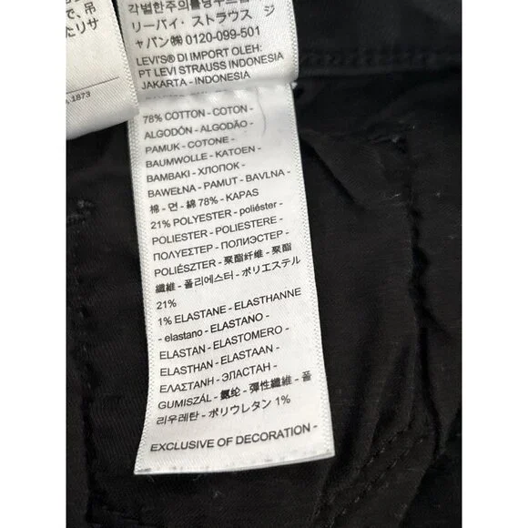 Indie Sleaze Levi’s 312 Jeans Black W30 L30 Slim Mid Rise Stretch Classic Rebel - Picture 5 of 16